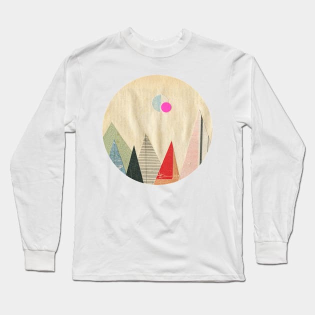 Paper Mountains 2 Long Sleeve T-Shirt by Cassia